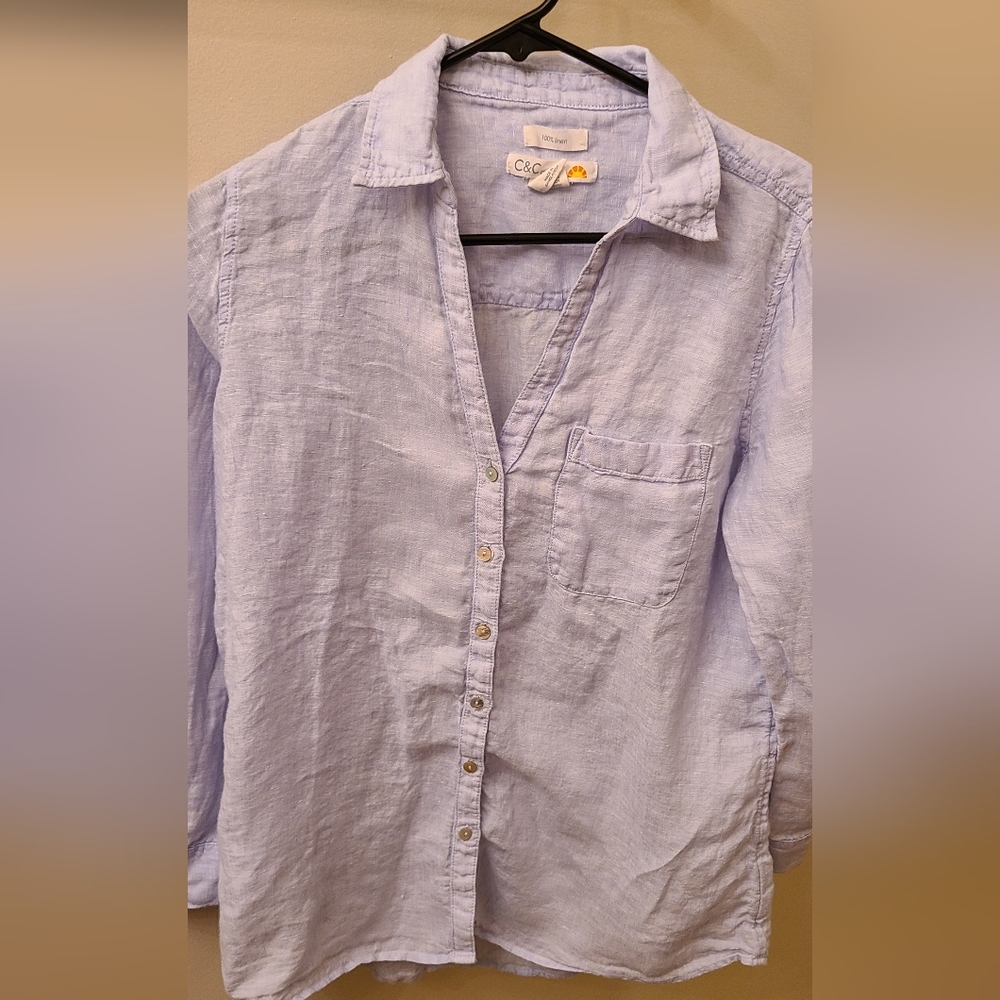 C&C California small blue button shirt
